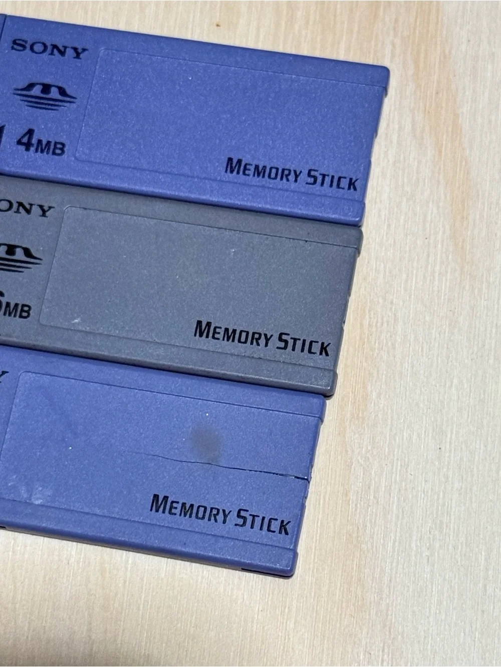 3-Sony 4/16MB Memory Stick Cards OEM UNTESTED Preowned Read Description Below!